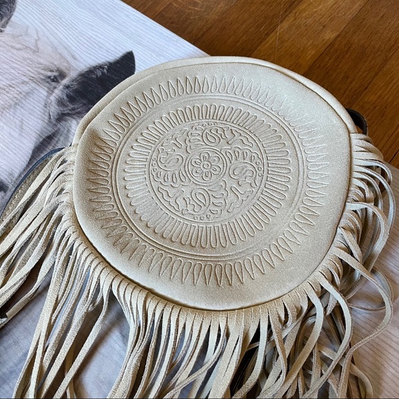 SOLD Patricia Nash Italian Leather Round Fringe Purse - Picture 11 of 13